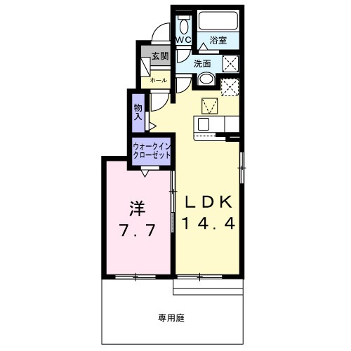 フローレス コート Ⅰの間取り