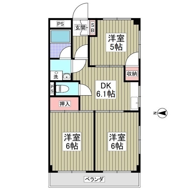 ニューオカダパールマンションの間取り