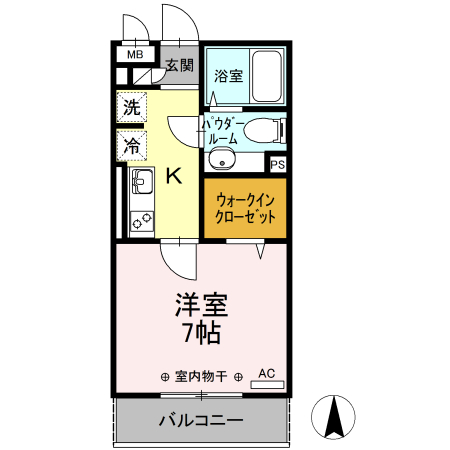 ベルソス高倉　Aの間取り