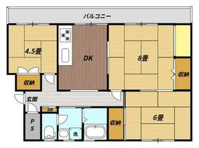 レインボーハウス有秋台西Ｃ３１棟　倉庫付きの間取り