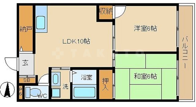 シャトーニッコーの間取り