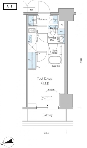戸越の完工年月(2019年2月)築の賃貸マンションの間取り