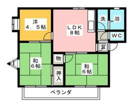 サンライフ伴野Ｂ棟の間取り