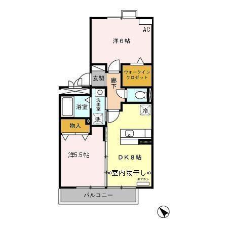 フローラルパークス　Aの間取り