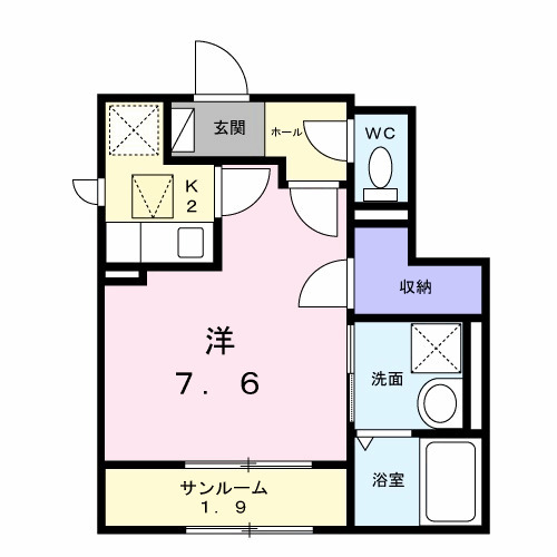 プラシード エイワンの間取り
