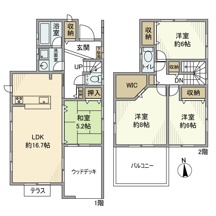 東船橋戸建の間取り