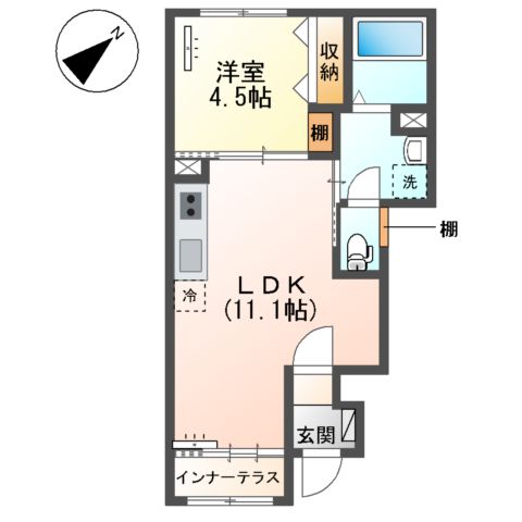 仮)日野市日野アパー新築工事の間取り