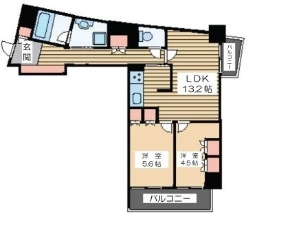 ラフィネ大崎(A)1の間取り