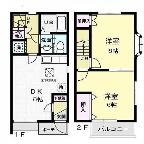 ル・ボヌール Bの間取り