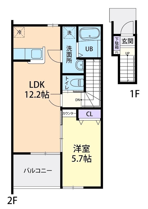 7/15（仮称）鹿沼市上殿町1LDKの間取り