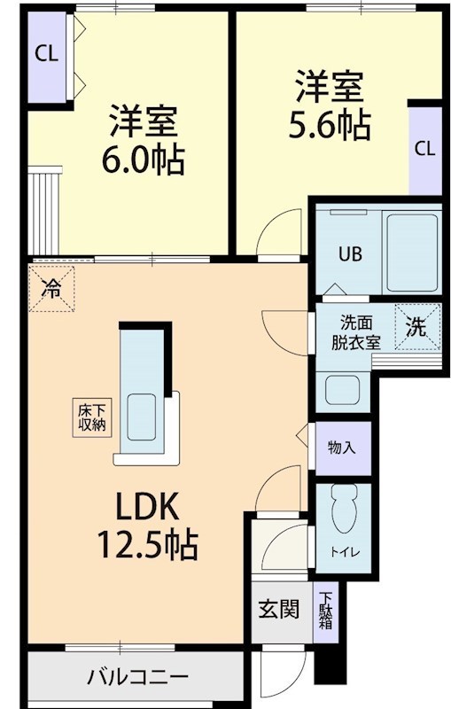 7/15(仮称)鹿沼市西鹿沼町2LDKの間取り