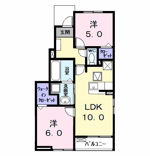 ロークァット　Ⅱの間取り