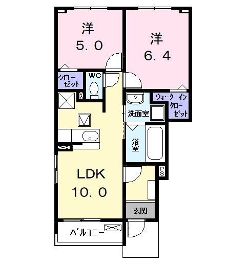ロークァット Ⅰの間取り