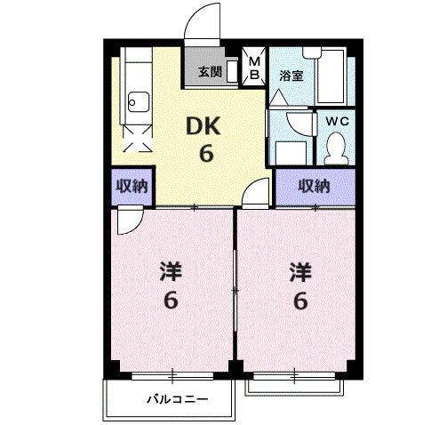 エクレール駿河台Bの間取り