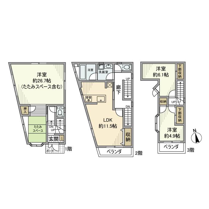 大島戸建の間取り
