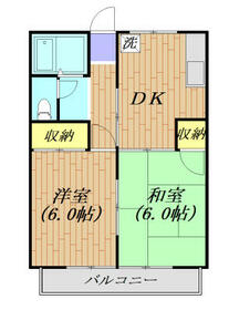 エコーハイツ 202号室の間取り