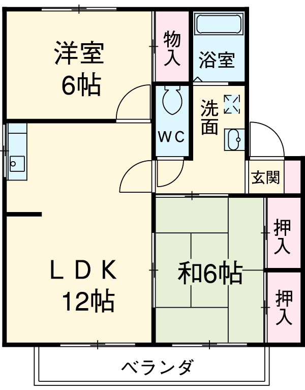 セントポーリアＡの間取り