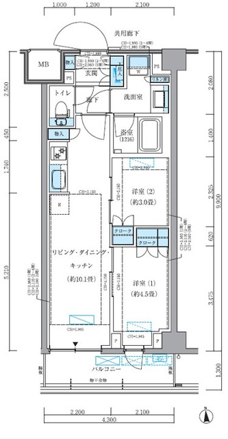 2/2 間取