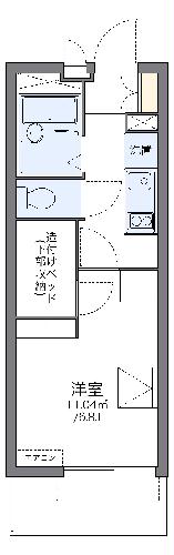 レオパレスカーネリアン片倉の間取り
