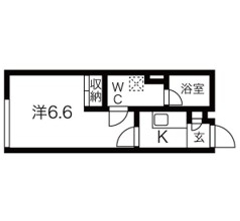 東中延の完工年月(2015年4月)築の賃貸マンションの間取り