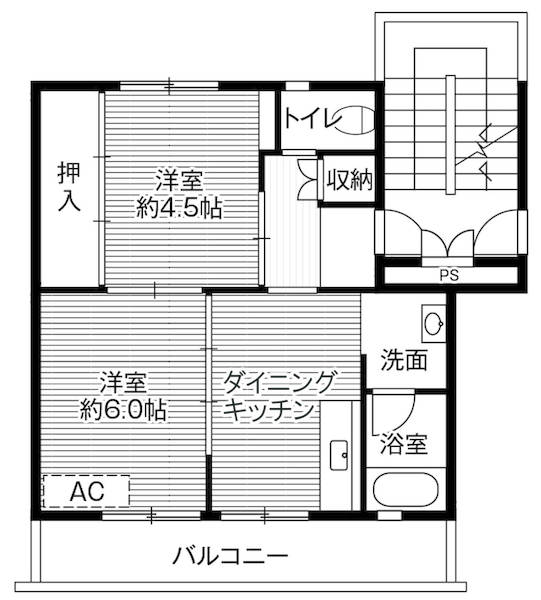 ビレッジハウス田町1号棟の間取り