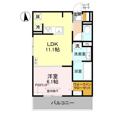 GRAMM竹田 B棟の間取り