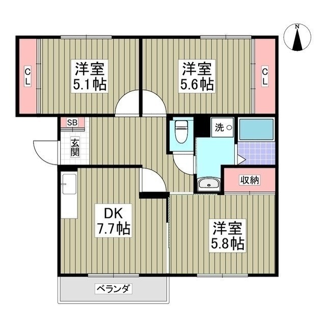 ガーデンムツミBの間取り