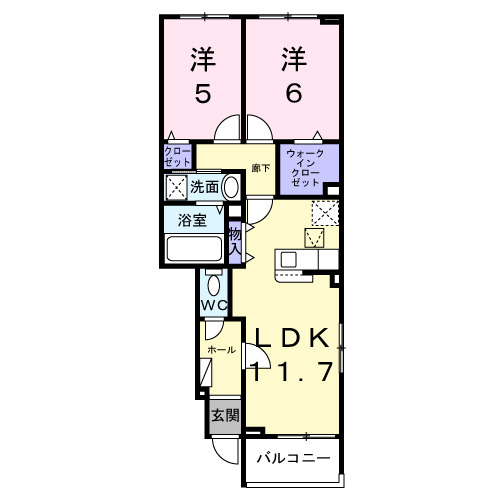 プラシードⅡの間取り