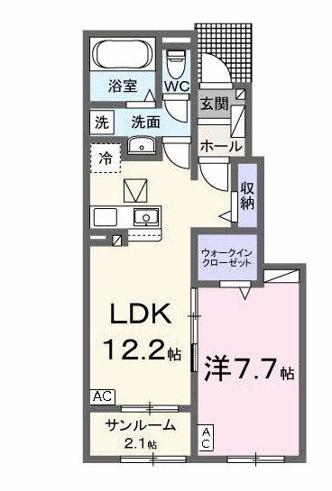 サニーハウスⅥの間取り