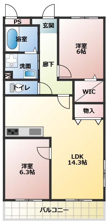 第2コーポ豊 303の間取り