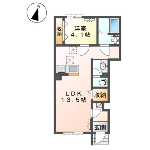 旭ケ丘新築アパートの間取り