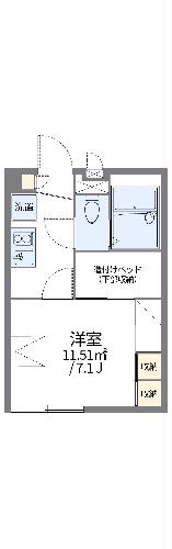 レオパレスリバーサイド コートの間取り