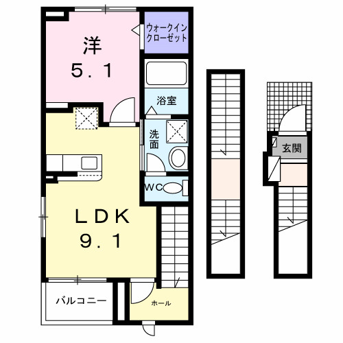 ヒカルサ甲府住吉 サウスの間取り