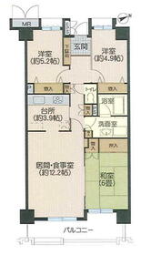 小松川五番館1号棟の間取り
