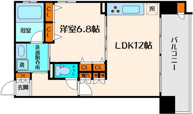 ディアステージ夕陽丘ソシエールの間取り