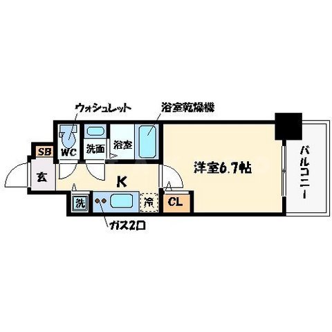 クリスタルグランツ大阪BAYの間取り