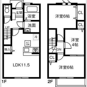 MAISONETTE LAND楽田Aの間取り