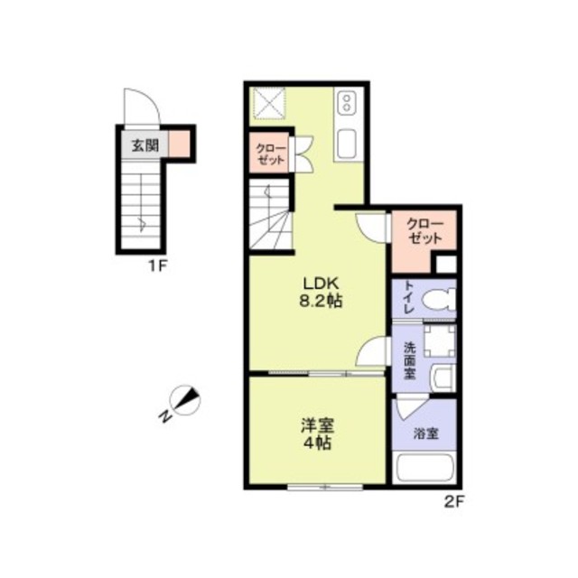 ＷｏｏｄＣｒｅｓｔ沼袋Ｒｅｓｉｄｅｎｃｅの間取り