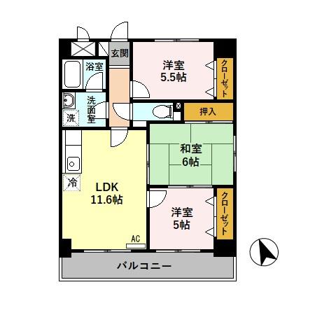 Belle de meure長良(ベルドミールナガラ)の間取り