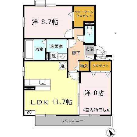 リビングタウン阿倉川 Aの間取り