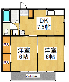 第3ハイツ城所の間取り