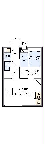 レオパレスYUZURIHAの間取り