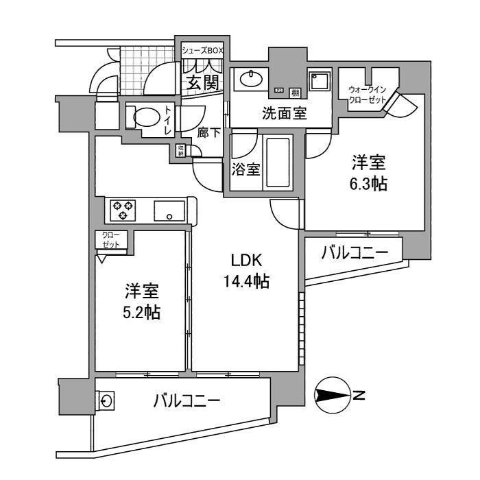 エステムプラザ京都四条烏丸の間取り