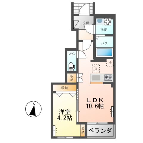 仮)ひたちなか市馬渡字西谷津新築アパートの間取り