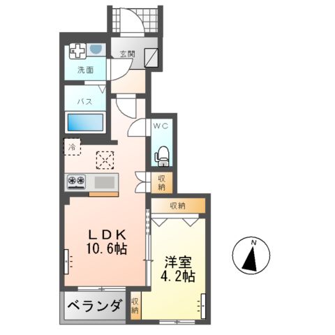 仮)ひたちなか市馬渡字西谷津新築アパートの間取り