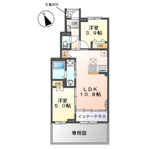 幸田町大字菱池 賃貸アパート新築工事の間取り