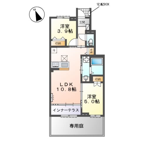 幸田町大字菱池 賃貸アパート新築工事の間取り