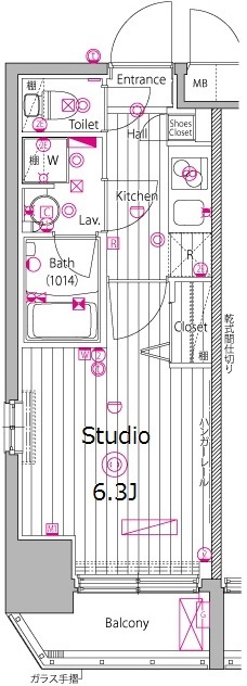 ガーラ・プレシャス渋谷六本木通りの間取り