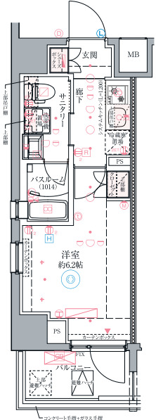 クレヴィスタ阪東橋Ⅲの間取り