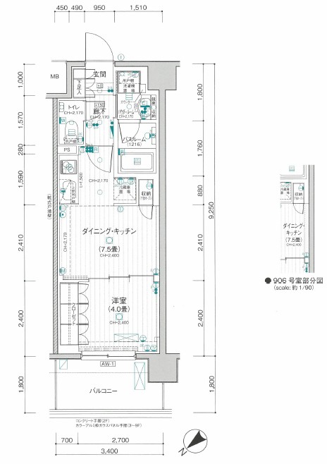 デュオステージ横濱天王町の間取り